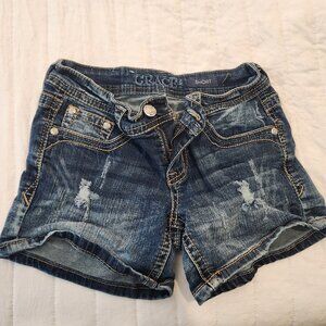 Grace in LA jean shorts